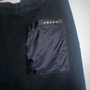 Prada Black Sweats with Pocket Detail size small